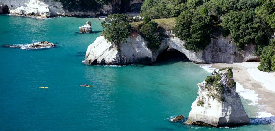 Sea-Kayaking-at-Cathedral-Cove-The-Coromandel Cathedral Cove Coromandel
